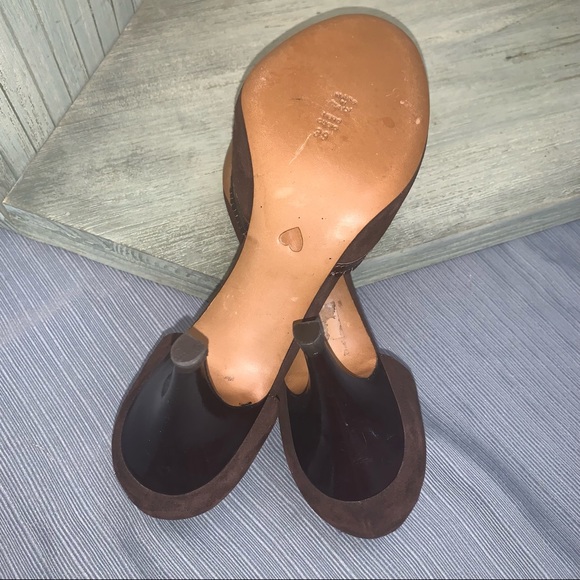 Flawless Moschino Brown Suede Round Toe Heel 39 - Picture 8 of 12